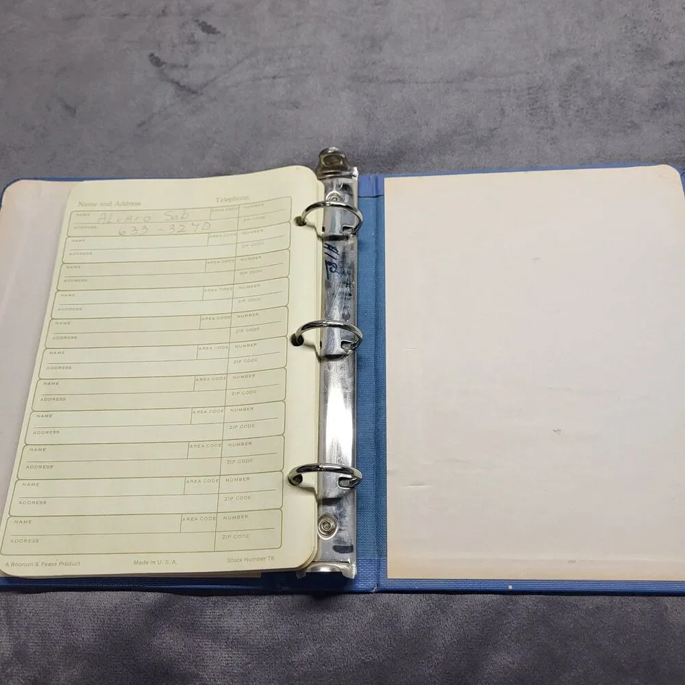 Vintage Wilson Jones 310-10ft Telephone & Address Book Analog 3 ring